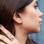 Modern Curved Sterling Silver Drop Earring, thumbnail 3 of 7