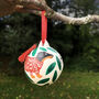Archie The Sausage Dog Ceramic Christmas Bauble, thumbnail 5 of 7
