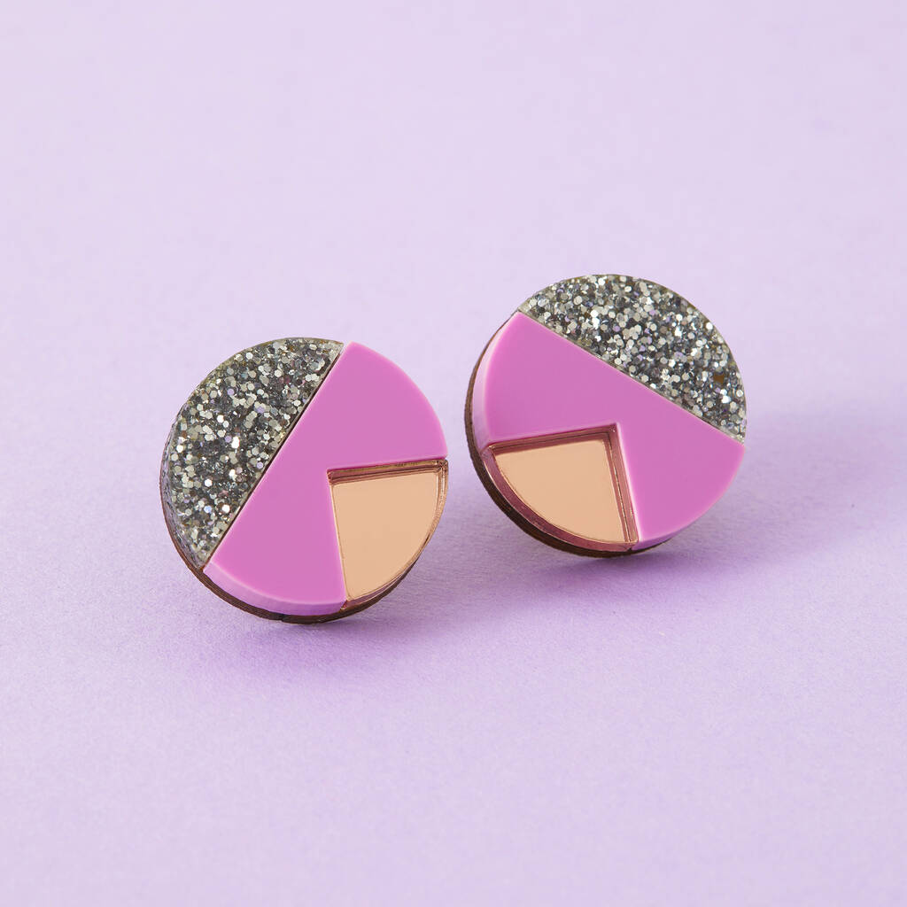 round acrylic earrings