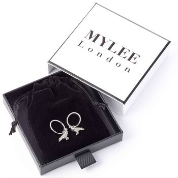 Sterling Silver Pigeon Hoop Or Hook 3D Earrings, 3 of 6