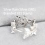 Cz Olive Leaf Huggie Hoop In Sterling Silver, thumbnail 8 of 12
