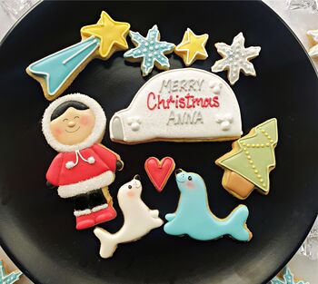 Personalised Eskimo Christmas Letterbox Cookies, 3 of 5