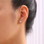 Sterling Silver Ivy Leaf Stud Earrings, thumbnail 6 of 12