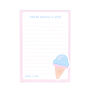 Cute Ice Cream Pink A6 Lined Memo Notepad, thumbnail 3 of 3