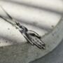 Men's Oxidised Initial Hand Necklace, thumbnail 3 of 7