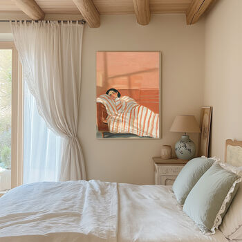 Sleeping Female Portrait Art Print, 3 of 5