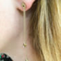 Long Droplet Solid 9ct Gold Earrings, thumbnail 2 of 4