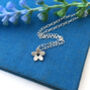 Thank You Bridesmaid Sterling Silver Tiny Flower Necklace, thumbnail 6 of 10