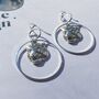 Katia Tiger Circle Sterling Silver Hook Earrings, thumbnail 2 of 4