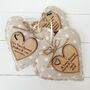 15th Crystal Anniversary Heart With Oak Heart Message, thumbnail 4 of 9
