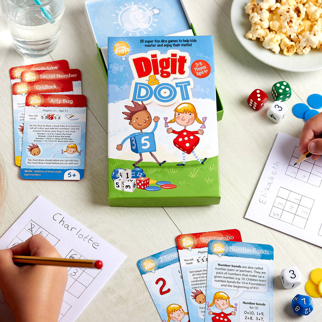'Digit And Dot' Educational Family Dice Games, 1 of 2