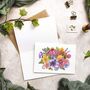 Colourful Rainbow Flowers White Cards And Envelopes, thumbnail 2 of 2