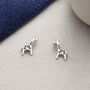 Sterling Silver Giraffe Earrings, thumbnail 1 of 4