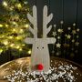 Wooden Reindeer With Red Nose, thumbnail 1 of 3