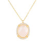 Beatrice Oval Gemstone Necklace Gold Plated Silver, thumbnail 9 of 12