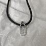 Flip Flop Charm In Sterling Silver And Cubic Zirconia On Cord, thumbnail 3 of 4