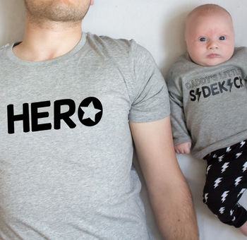Parent And Child 'Hero And Sidekick' T Shirt Set, 3 of 9