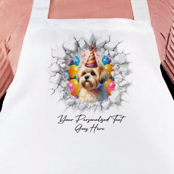Personalised Lhasa Apso Birthday Break Through Dog, 3 of 8