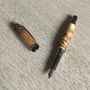 Handcrafted Spalted Pecan Black Titanium Fountain Pen, thumbnail 2 of 2