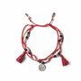 Sacred Temple Sterling Silver String Bracelet Endless Wisdom, thumbnail 1 of 3