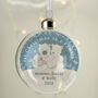 Personalised First Christmas As A Family Glass Bauble, thumbnail 2 of 2