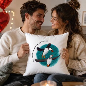 Mates For Life 2nd Wedding Anniversary Cushion, 2 of 12