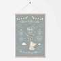 Personalised Keepsake Birth Print Spring Bunting, thumbnail 4 of 5