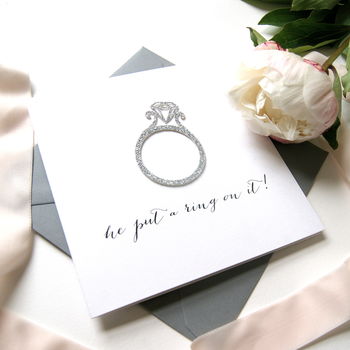 Engagement Card 'He Put A Ring On It', 3 of 9