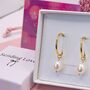Baroque Pearl Hoops In Gold And Silver, thumbnail 7 of 7