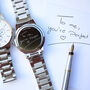 Men's Personalised Handwritten Engraved Watch, thumbnail 1 of 6