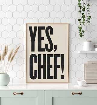 Yes Chef! Typographic Print, 6 of 10