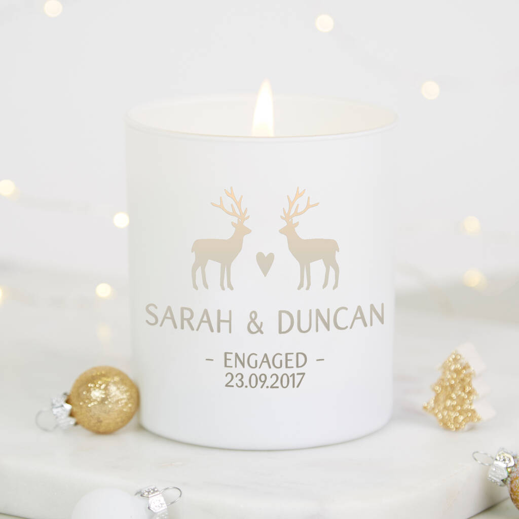 Personalised Engagement Keepsake Candle By Kindred Fires