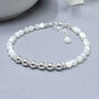 Personalised Sterling Silver 60th Birthday Bracelet, Mother Of Pearl Gemstone, thumbnail 4 of 4