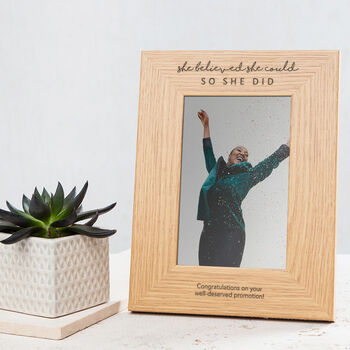 'She Believed She Could, So She Did' Photo Frame, 4 of 6