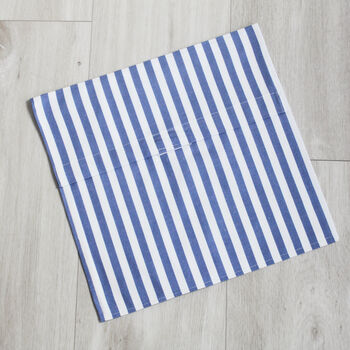 Personalised Blue Stripe Adult Apron, 3 of 7