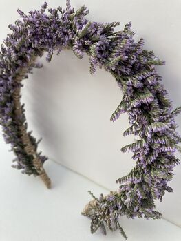 Dried Flower Purple Crown Headband, 6 of 8