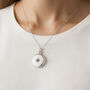 Personalised Sterling Silver February Birthstone Locket – Amethyst, thumbnail 2 of 7
