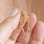 Gold Plated Huggie Hoop Chain Earrings, thumbnail 9 of 9