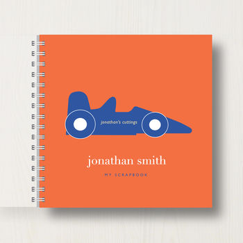 Personalised Kid's Racing Car Scrapbook Or Memory Book, 8 of 10