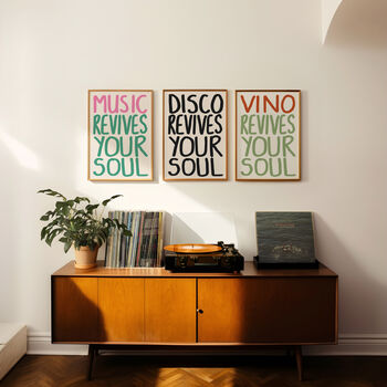 Music Revives Your Soul Wall Art Print, 9 of 10