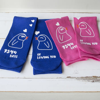 Personalised Days Of Loving You Penguin Socks, 3 of 3