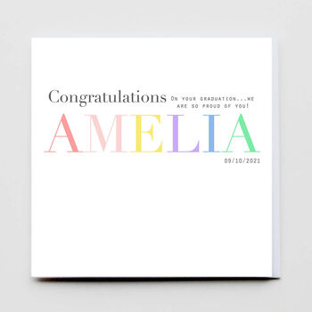 Congratulations On Your Graduation Personalised Card, 2 of 2