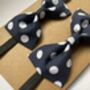 Navy Bow Ties, Matching Father And Son Dickie Bow Ties, thumbnail 3 of 7