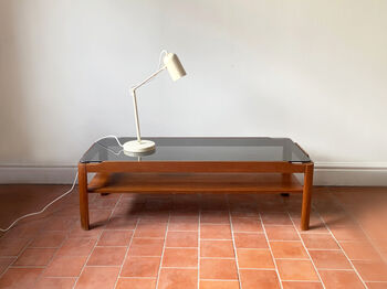 Mid Century Solid Teak Coffee Table By Myer, 2 of 12