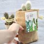 Cactus Jute Bag Grow Set, thumbnail 4 of 9