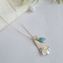December Birthflower And Birthstone Necklace, thumbnail 5 of 7
