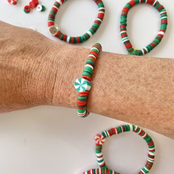 Christmas Disc Bead Bracelet, 3 of 6