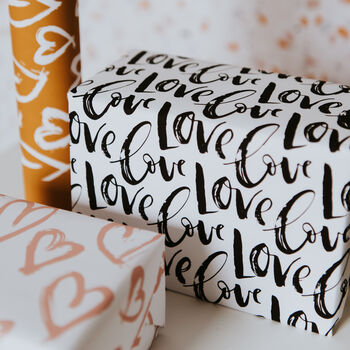 Valentine's Collection Three Sheets Of Wrapping Paper, 2 of 3