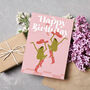 Dancing Frog Birthday Card | Cowgirl Frog Birthday Card, thumbnail 2 of 9