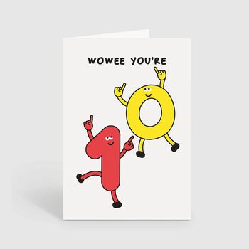Cute 10th Birthday Card Wowee You're Age 10 Card, 2 of 2